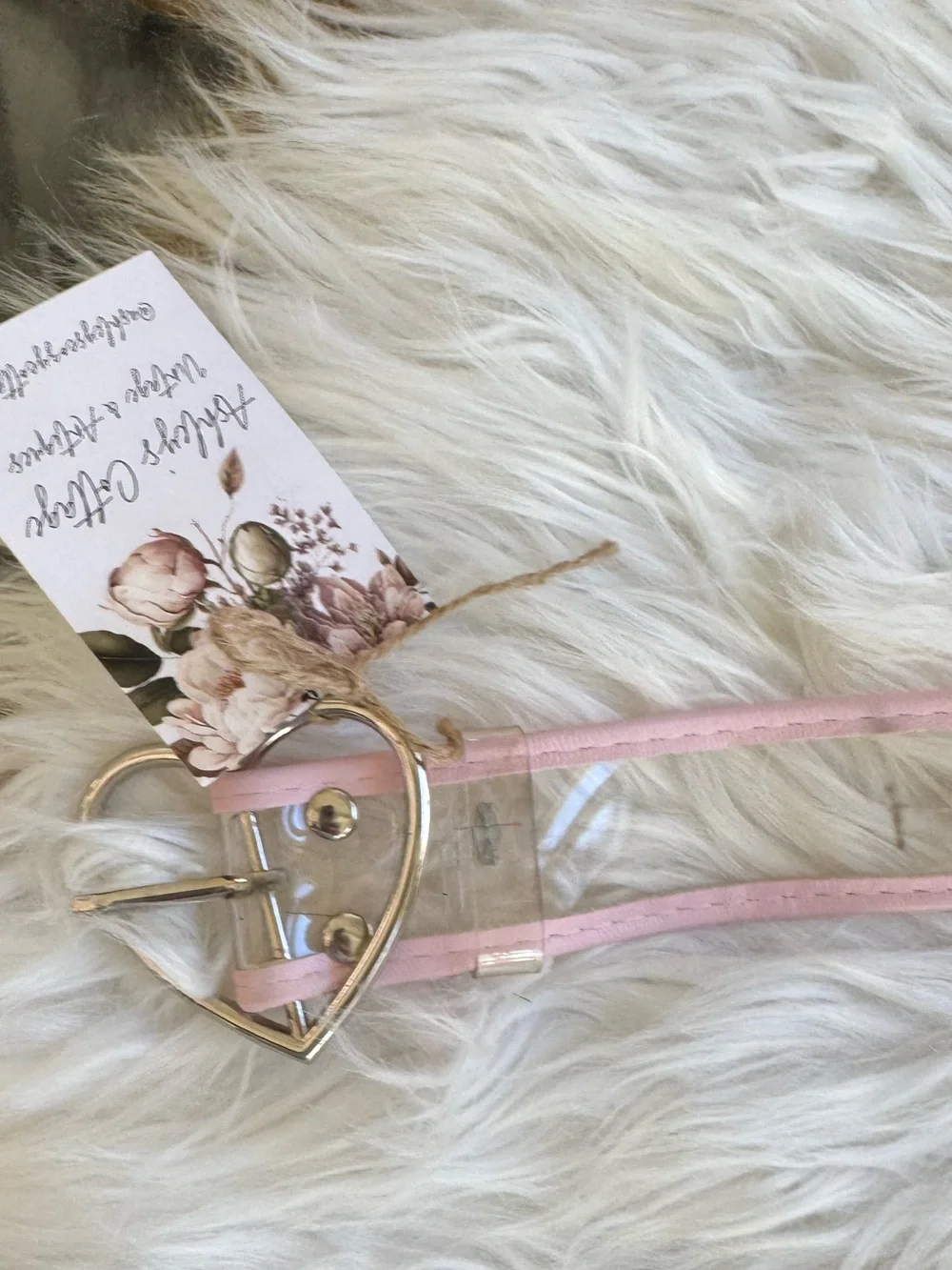 Y2K pink heart belt